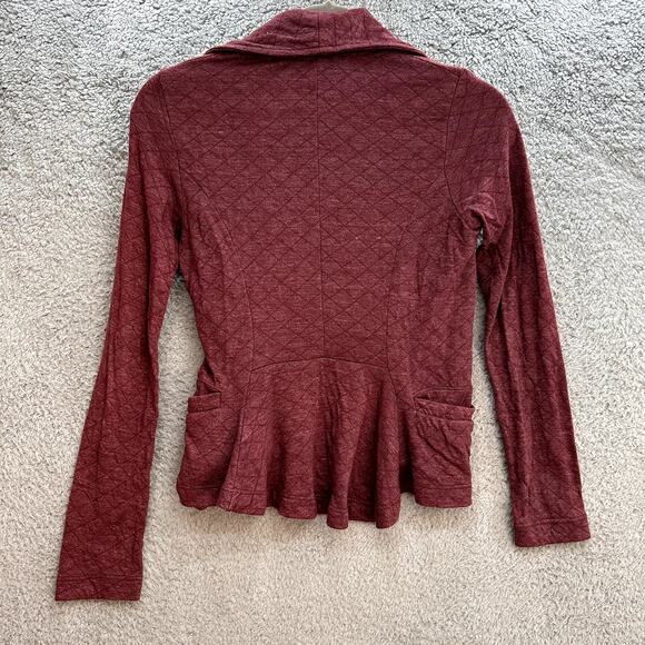 Anthropologie Dolan Left Coast XS Burgundy Lightweight Jacket Zip Front Pockets - Picture 5 of 10